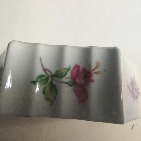 Shafford Japanese hand painted porcelain trinket box lid jar with 2 trinket dish - Picture 4 of 10